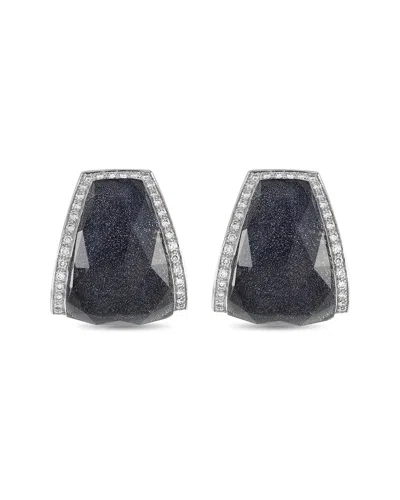 Pre-owned Stephen Webster 18k 1.00 Ct. Tw. Diamond & Crystal Haze Clip-on Earring  (authentic Pre-loved) In Black