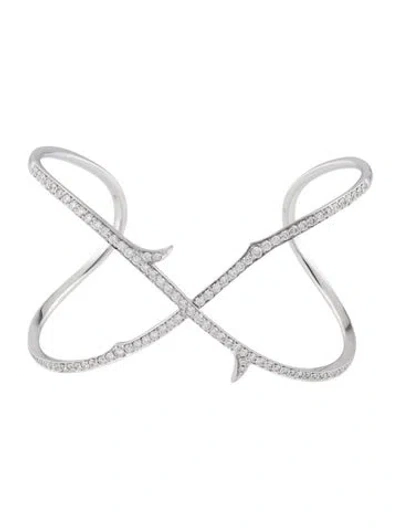Pre-owned Stephen Webster 18k 1.84 Ctw Diamond Infinite Thorn Cuff, 6" In Multicolor
