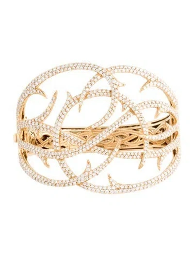 Pre-owned Stephen Webster 18k Diamond Thorn Bangle Bracelet, 6.5" In Multi