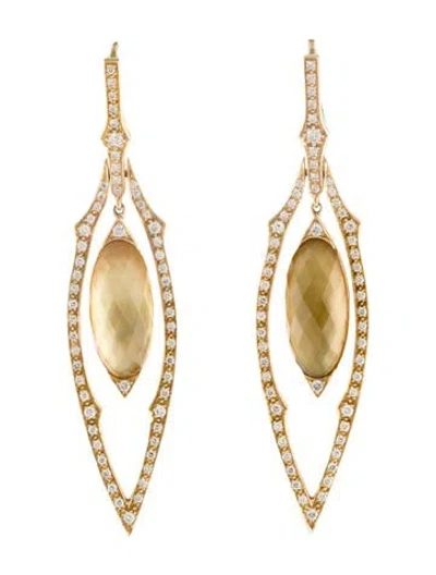Pre-owned Stephen Webster 18k Mother Of Pearl Doublet & Diamond Thorn Detachable Drop Earrings In Multi