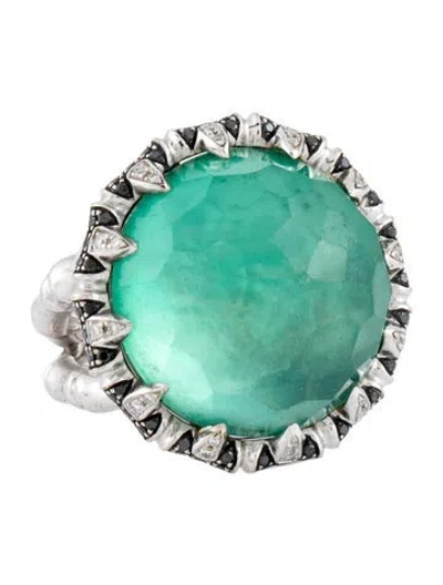 Pre-owned Stephen Webster 18k Quartz Doublet & Diamond Cocktail Ring In Multi