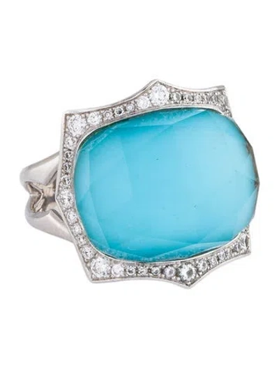 Pre-owned Stephen Webster 18k Quartz Doublet & Diamond Cocktail Ring In Multicolor