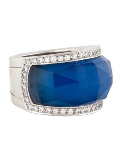 Pre-owned Stephen Webster 18k Quartz Doublet & Diamond Crystal Haze Ring In Multicolor