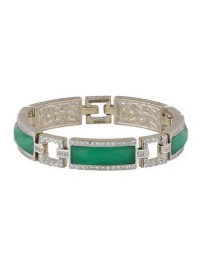 Pre-owned Stephen Webster 18k Quartz Doublet & Diamond Station Bracelet, 6.25" In Multi