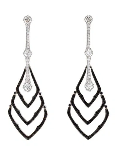 Pre-owned Stephen Webster 18k Sapphire & Diamond Convertible Drop Earrings In Multi