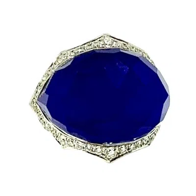 Pre-owned Stephen Webster 18k White Gold Diamond Murder She Wrote Crystal Haze Ring
