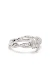 Stephen Webster 18kt White Gold Thorn Forget Me Knot Diamond Ring In Silver