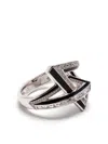 Stephen Webster 18k White Gold Vertigo Obtuse Diamond Ring In Silver