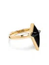 Stephen Webster 18kt Recycled Yellow Gold New Cross Onyx Ring In Gold