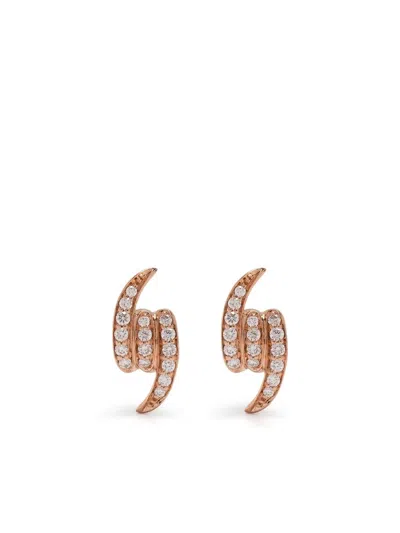 Stephen Webster 18k Rose Gold Thorn Knot Diamond Earrings