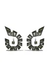 Stephen Webster 18kt White Gold Dynamite Enamel And Diamond Hoop Earrings In White Gold