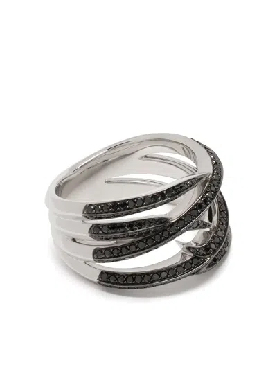 Stephen Webster 18kt White Gold Thorn Embrace Wrap Diamond Ring In Black
