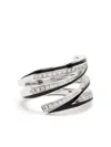 Stephen Webster 18kt White Gold Vertigo Infinity Diamond Ring In Silver