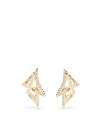 Stephen Webster 18kt Yellow Gold Vertigo Acute Diamond Earrings