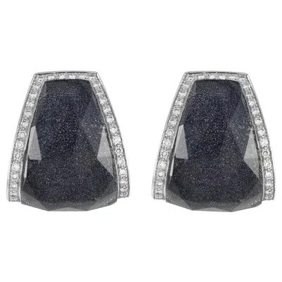 Pre-owned Stephen Webster Crystal Haze 18k White Gold 1.0ct Diamond Earrings