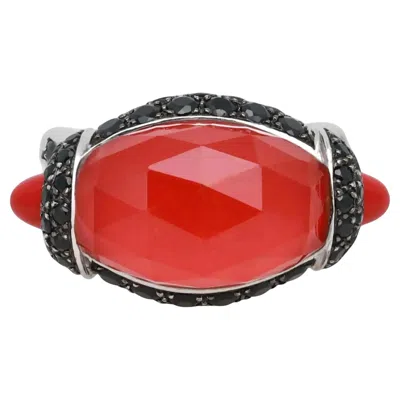 Pre-owned Stephen Webster Crystal Haze Gemstone Cocktail Ring 18k White Gold Size 6.5