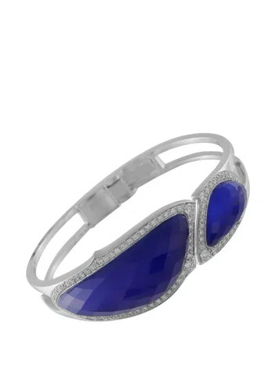 Pre-owned Stephen Webster Diamond And Lapis Bracelet In Silver