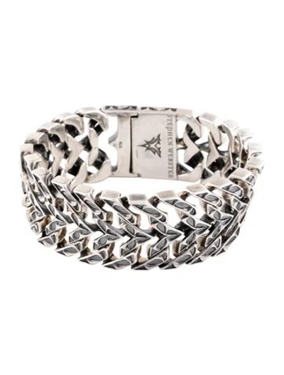 Pre-owned Stephen Webster Double Thorn Curb Chain Bracelet, 8" In Multicolor
