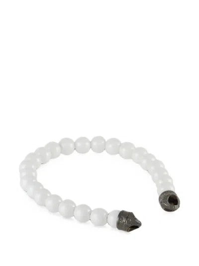 Pre-owned Stephen Webster England Made Me Beaded Bracelet In Gray