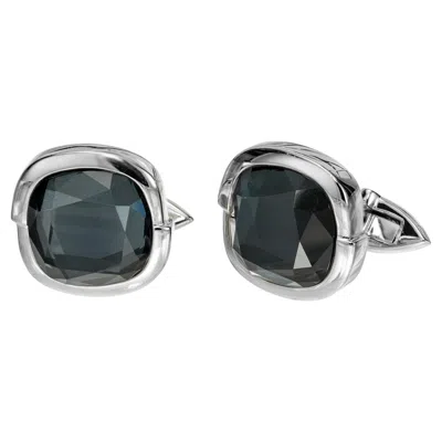 Pre-owned Stephen Webster Faceted Hematite Crystal Haze White Gold Cufflinks