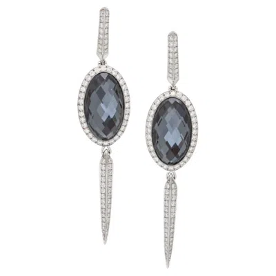 Pre-owned Stephen Webster , Hematite, Rock Crystal And Diamond Earrings In Multi