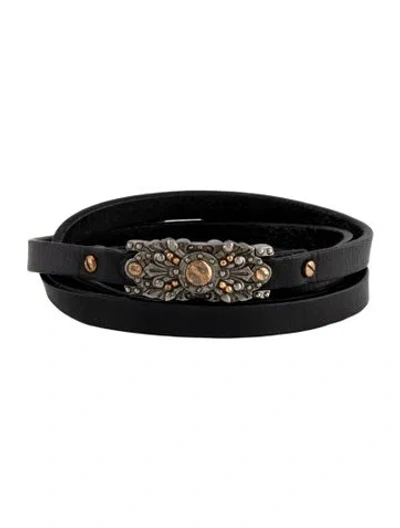 Pre-owned Stephen Webster Leather Wrap Bracelet In Multi