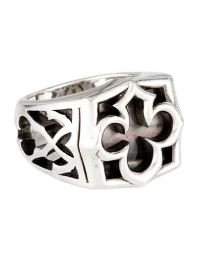 Pre-owned Stephen Webster Mother Of Pearl Fleur De Lis Ring In Multicolor