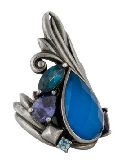 Pre-owned Stephen Webster Multistone Cocktail Ring In Blue