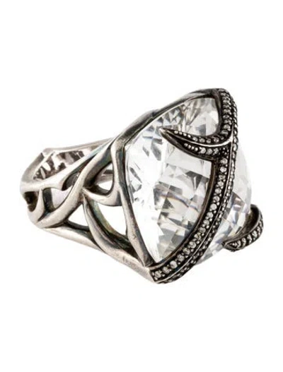 Pre-owned Stephen Webster Quartz & Diamond Thorn Ring In Multi