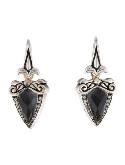 Pre-owned Stephen Webster Quartz Doublet & Diamond Superstud Drop Earrings In Multi