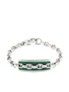 Stephen Webster Sterling Silver Thorn Addiction Inline Razer Malachite Bracelet In Silver