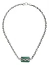Stephen Webster Inline Razer Tag Necklace In Silver