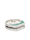 Stephen Webster Sterling Silver Thorn Addiction Malachite Ring In Silver