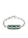 Stephen Webster Sterling Silver Thorn Addiction Inline Razer Malachite Bracelet In Silver