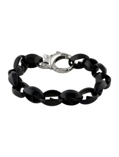 Pre-owned Stephen Webster Thorn Oval Link Bracelet, 6.5" In Black