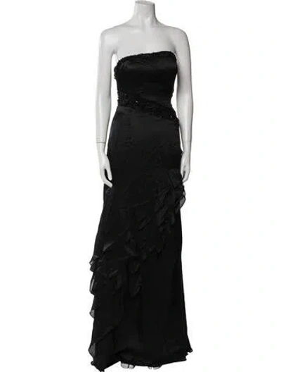 Pre-owned Stephen Yearick Silk Long Dress In Black