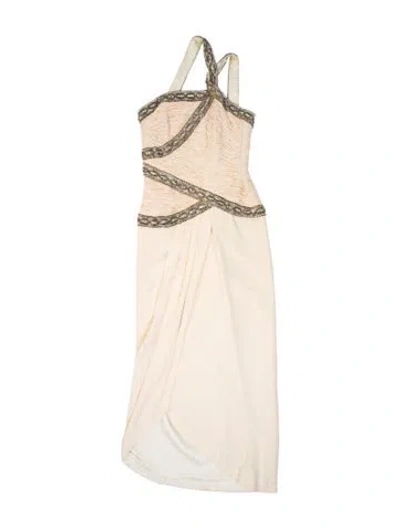 Pre-owned Stephen Yearick Silk Long Dress In Neutral