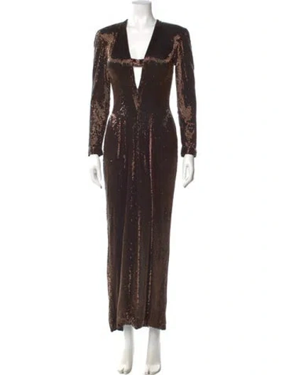 Pre-owned Stephen Yearick Vintage Long Dress In Brown