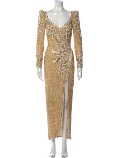 Pre-owned Stephen Yearick Vintage Long Dress In Neutral