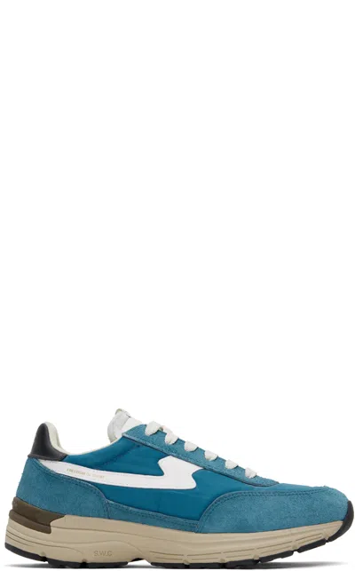 Stepney Workers Club Blue Osier S-strike Sneakers In Sea Blue