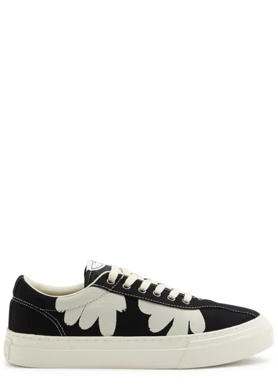 Stepney Workers Club Dellow Printed Canvas Sneakers In Black & White