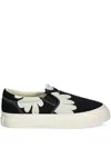 Stepney Workers Club Flower-print Slip-on Sneakers In Black