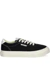 Stepney Workers Club Lace-up Canvas Sneakers In Black
