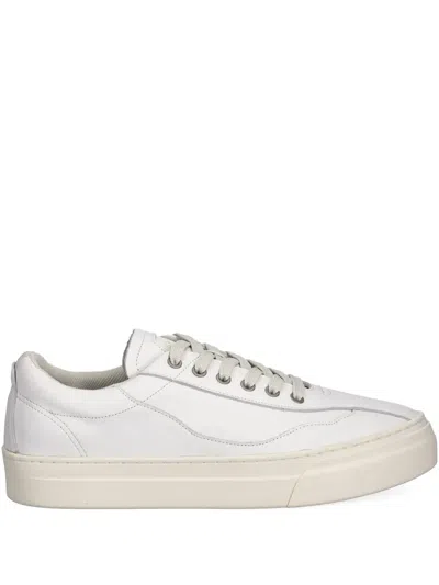 Stepney Workers Club Lace-up Panelled Sneakers In White