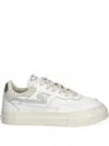Stepney Workers Club Leather Lace-up Sneakers In White