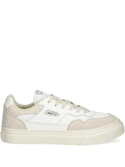 Stepney Workers Club Leather Sneakers In Neutral