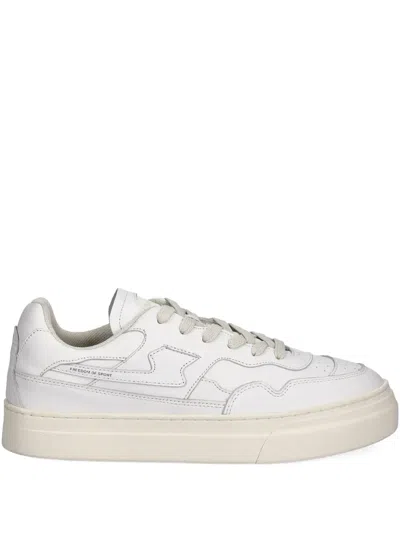 Stepney Workers Club Leather Sneakers In White