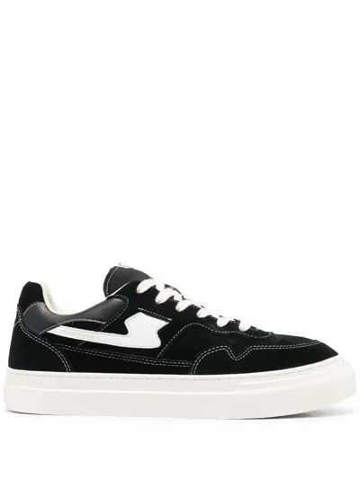 Stepney Workers Club Low-top Lace-up Sneakers In Black