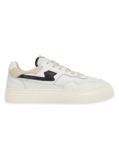 Stepney Workers Club Pearl S-strike Leather Sneaker In White/black