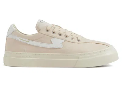 Pre-owned Stepney Workers Club Men's  Dellow Sstrike Cup Canvas Sneakers In Ecru/white